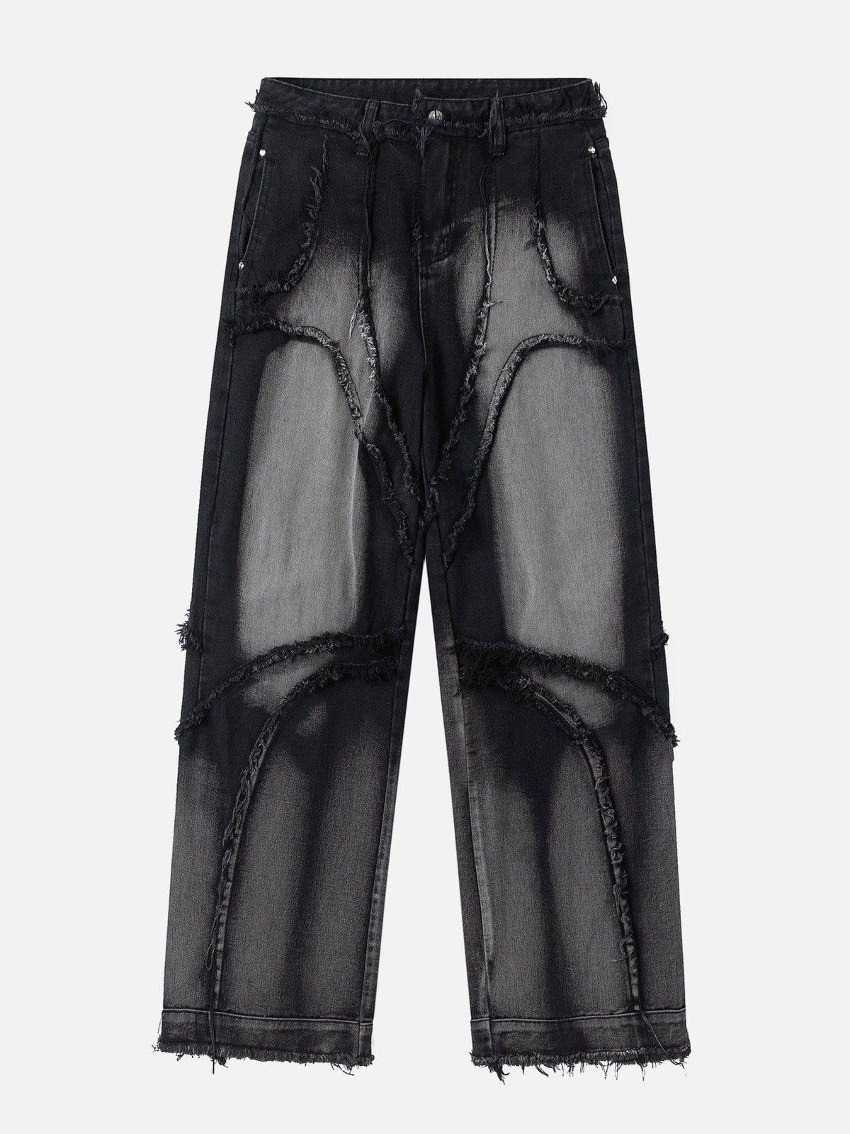 Concert Outfit Spider Silhouette Pattern Stitching Jeans Concert Outfit Spider Silhouette Pattern Stitching Jeans