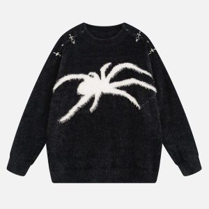 Concert Outfit Spider Warm Loose Sweater