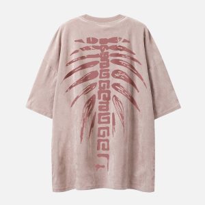 Concert Outfit Spine Skeleton Print Tee