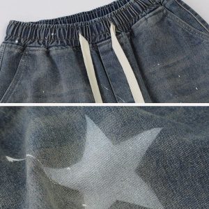 Concert Outfit Splash Ink Star Jorts