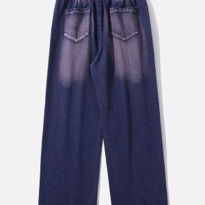 Concert Outfit Splash Ink Washed Loose Jeans