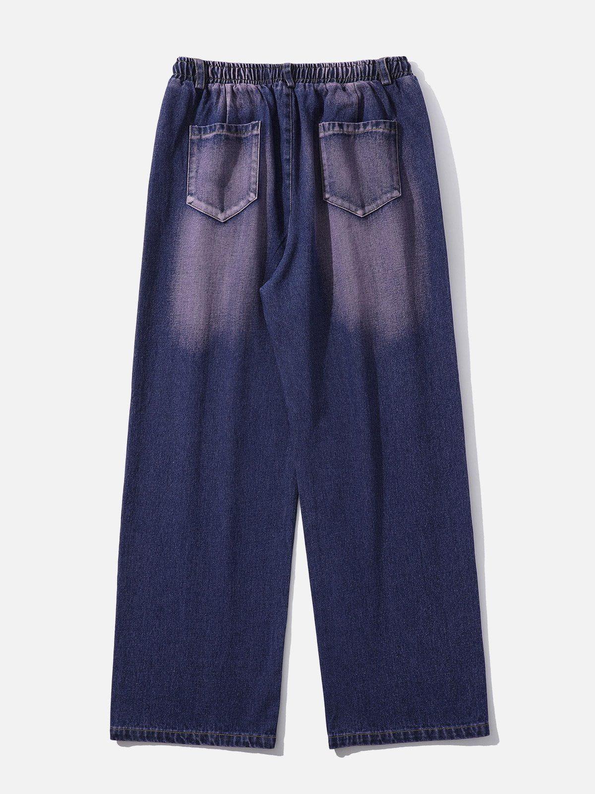 Concert Outfit Splash Ink Washed Loose Jeans Concert Outfit Splash Ink Washed Loose Jeans