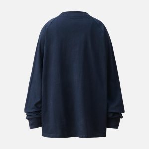 Concert Outfit Splatter Eyelet Studded Long Sleeve T-Shirt