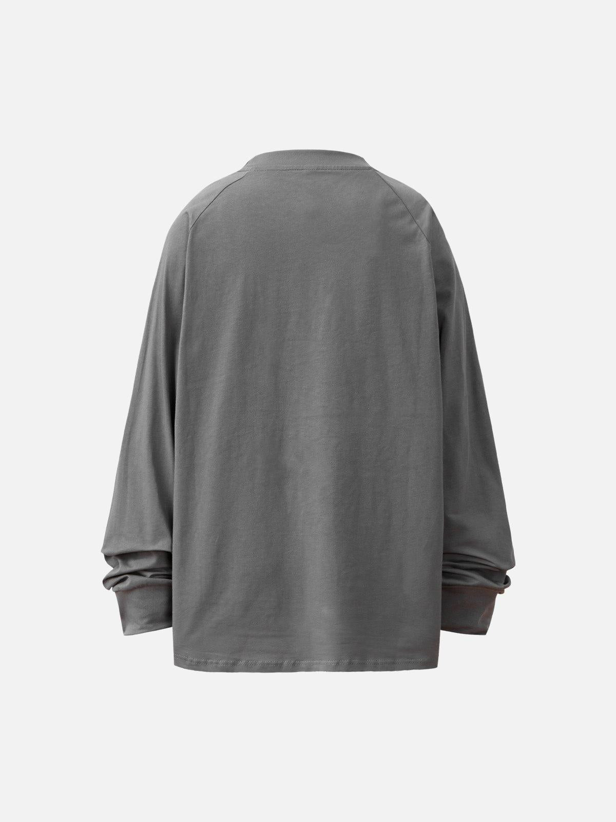 Concert Outfit Splatter Eyelet Studded Long Sleeve T-Shirt Concert Outfit Splatter Eyelet Studded Long Sleeve T-Shirt