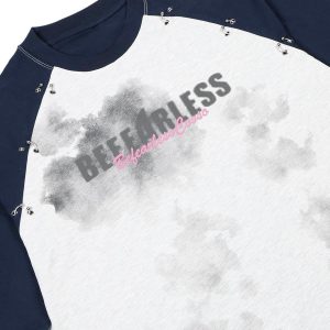 Concert Outfit Splatter Eyelet Studded Long Sleeve T-Shirt