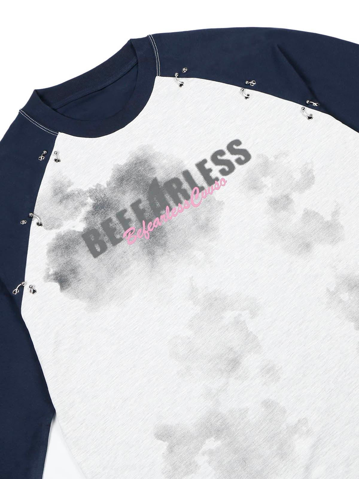 Concert Outfit Splatter Eyelet Studded Long Sleeve T-Shirt Concert Outfit Splatter Eyelet Studded Long Sleeve T-Shirt