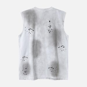 Concert Outfit Splatter Paint Necklace Vest