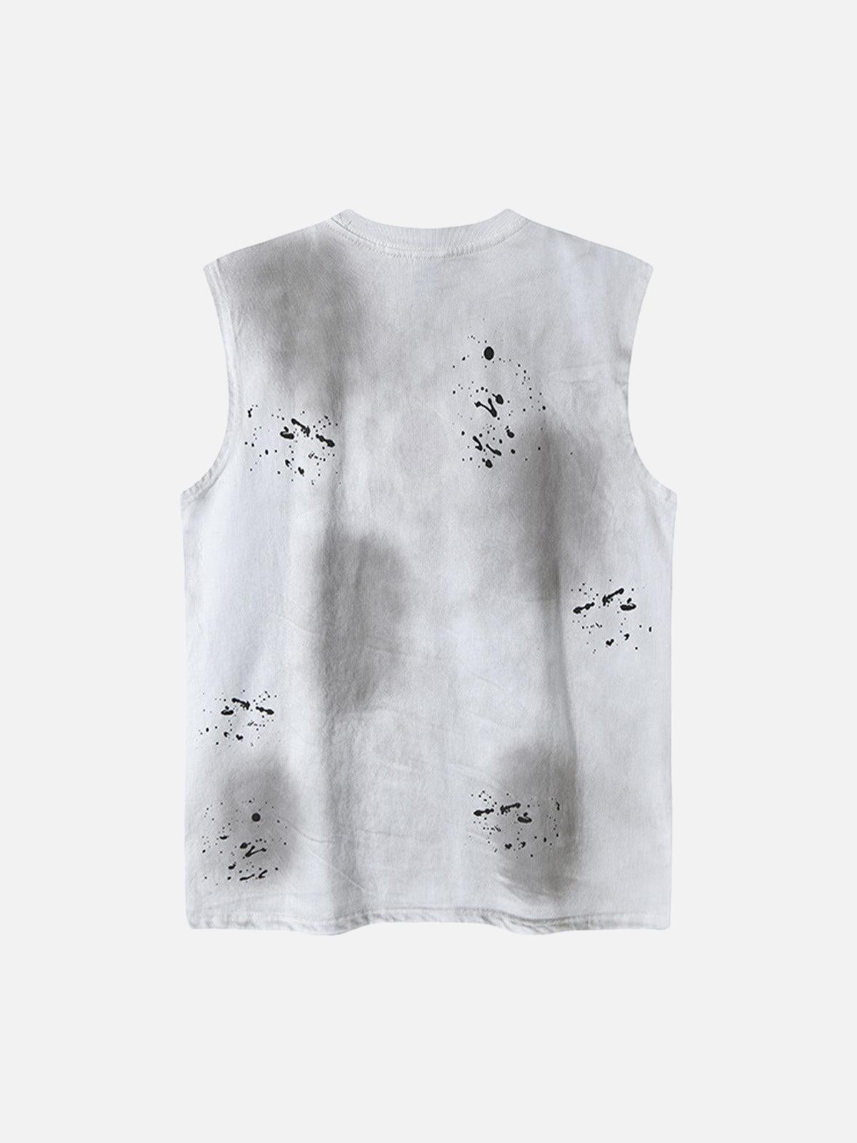 Concert Outfit Splatter Paint Necklace Vest Concert Outfit Splatter Paint Necklace Vest