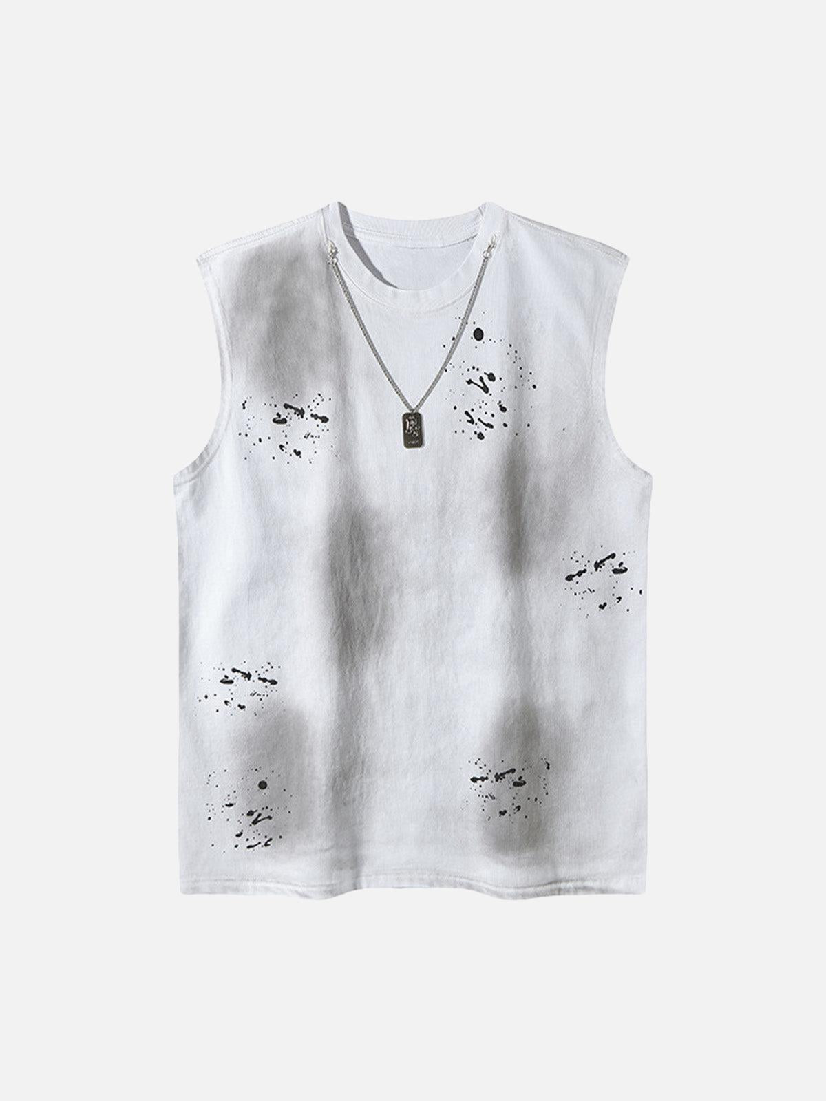 Concert Outfit Splatter Paint Necklace Vest Concert Outfit Splatter Paint Necklace Vest