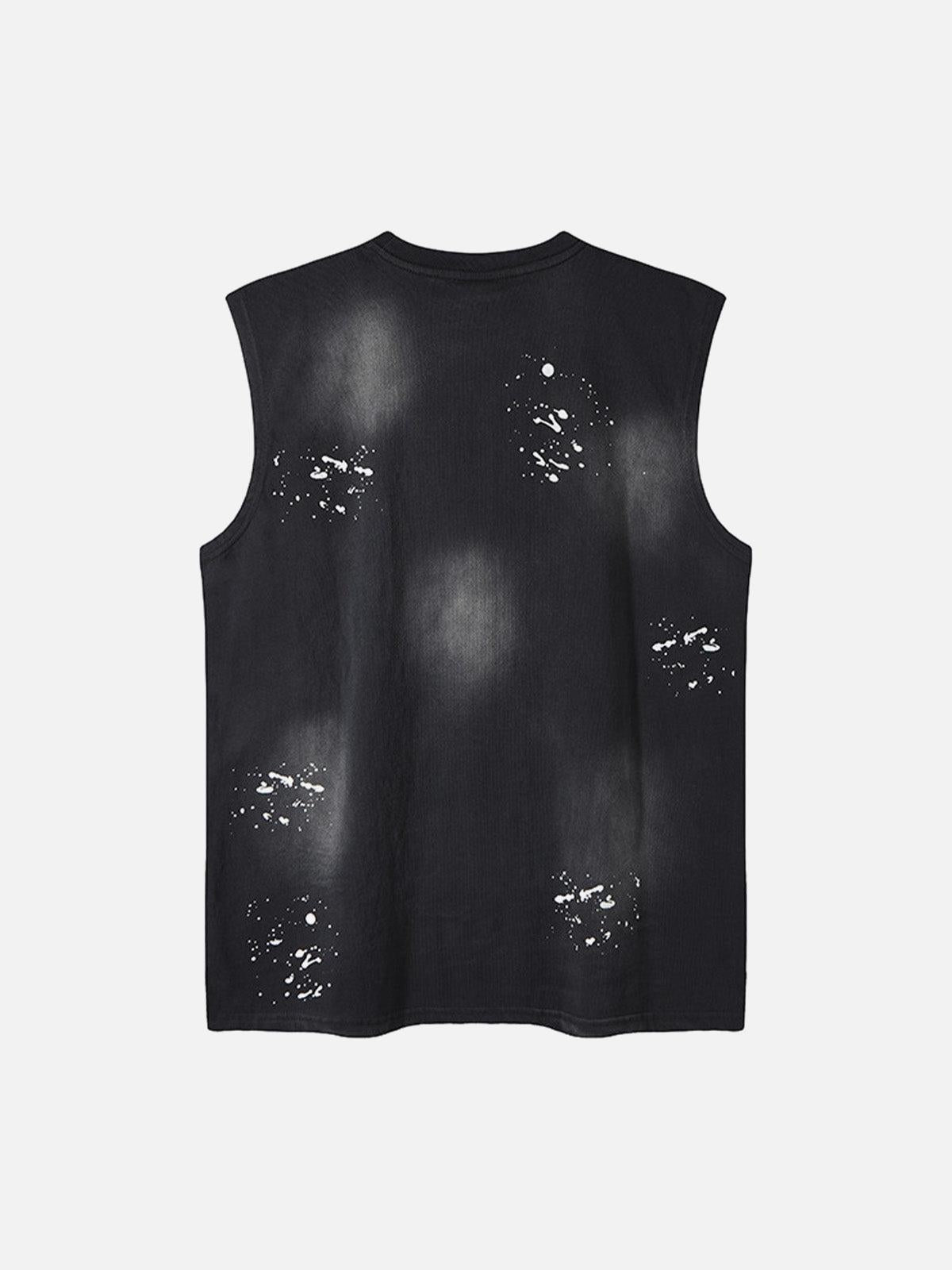 Concert Outfit Splatter Paint Necklace Vest Concert Outfit Splatter Paint Necklace Vest