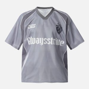 Concert Outfit Sports Patchwork Jersey Letter Print T-Shirt