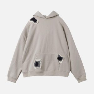 Concert Outfit Spot Patchwork Hoodie