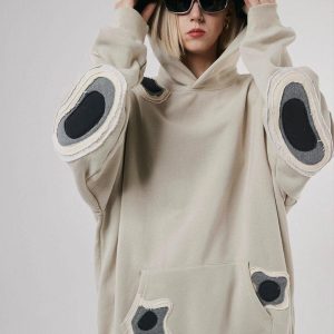 Concert Outfit Spot Patchwork Hoodie