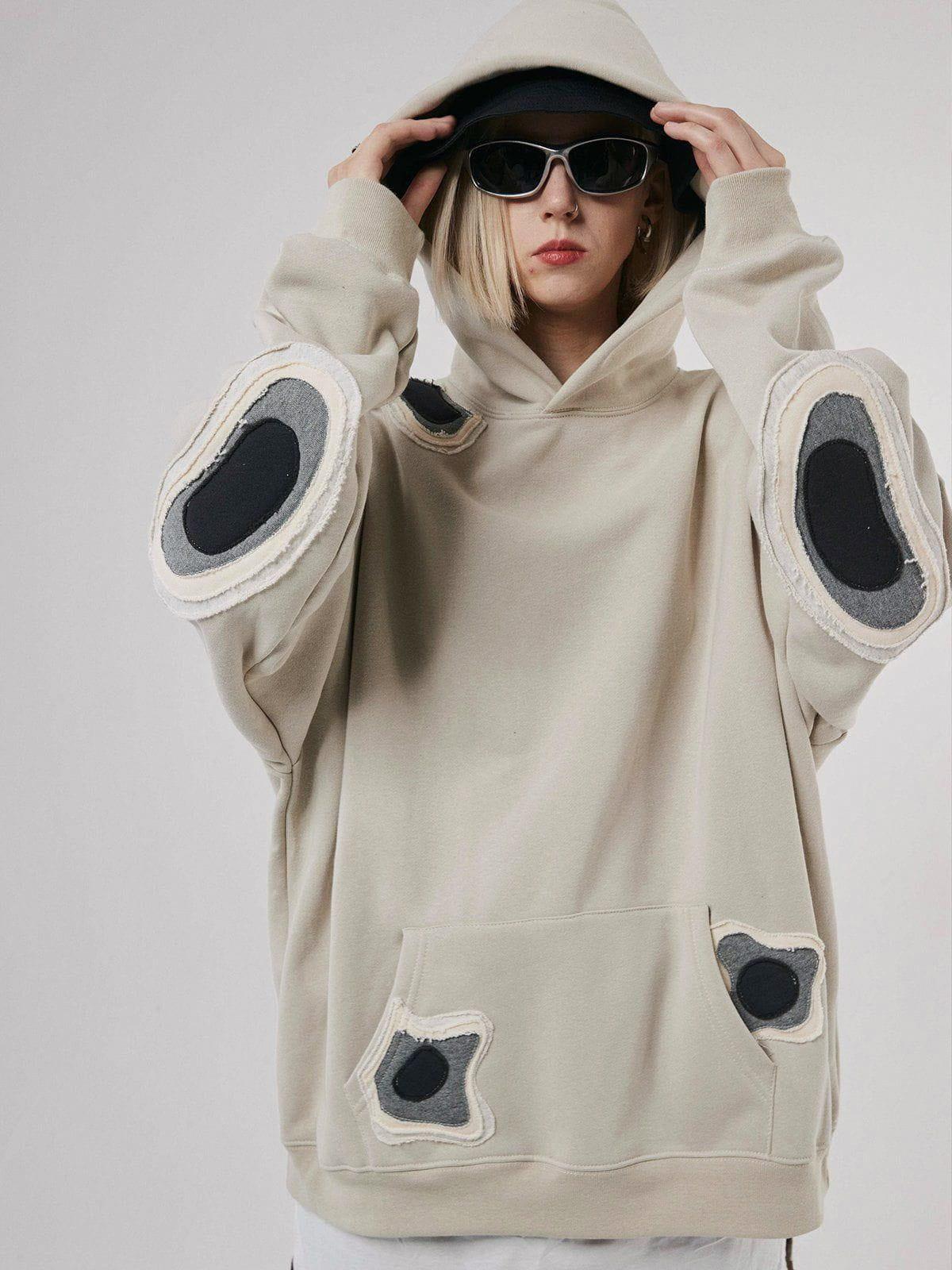 Concert Outfit Spot Patchwork Hoodie Concert Outfit Spot Patchwork Hoodie