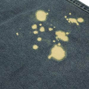 Concert Outfit Spray-Painted Reverse Pleated Cargo Jeans