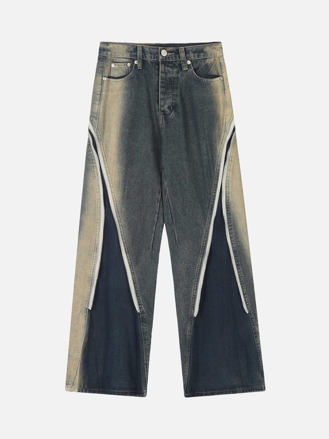 Concert Outfit Sprayed Gradient Wide Leg Jeans Concert Outfit Sprayed Gradient Wide Leg Jeans
