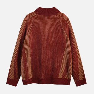 Concert Outfit Stand Collar Cardigan Zip Up Sweater