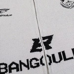 Concert Outfit Stand Collar Racing Zip-Up Cardigan