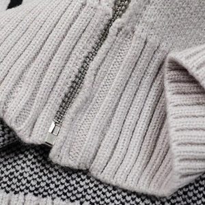 Concert Outfit Stand Collar Racing Zip-Up Cardigan