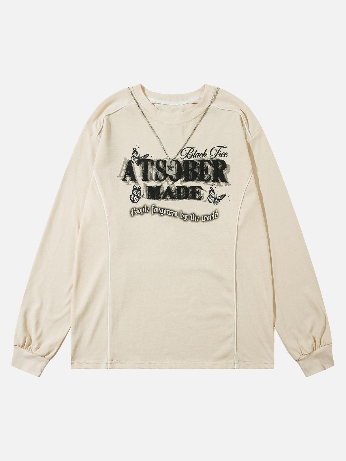 Concert Outfit Star Chain Butterfly Long Sleeve T-Shirt Concert Outfit Star Chain Butterfly Long Sleeve T-Shirt