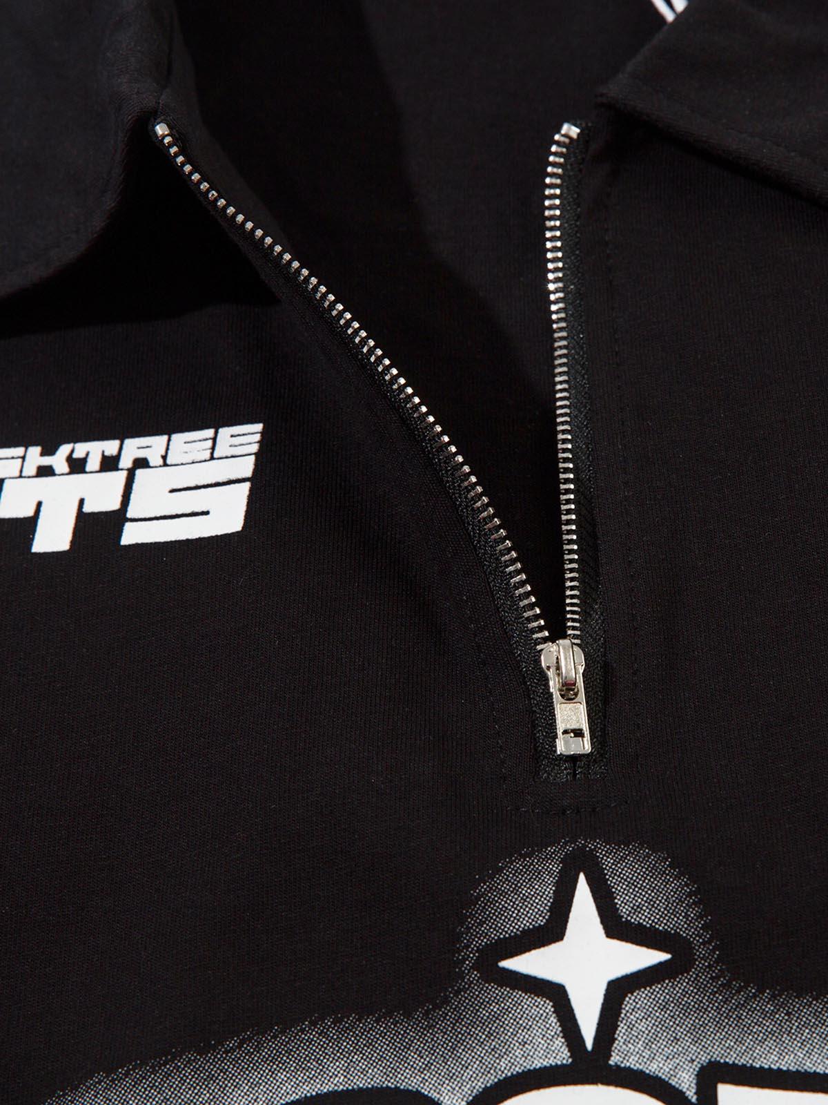 Concert Outfit Star Contrast Color Long Sleeve Quarter Zipper Shirt Concert Outfit Star Contrast Color Long Sleeve Quarter Zipper Shirt