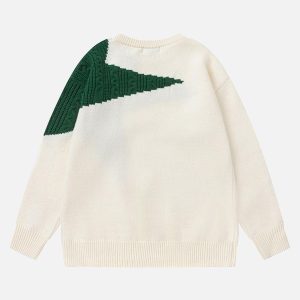 Concert Outfit Star Contrast Knit Sweater