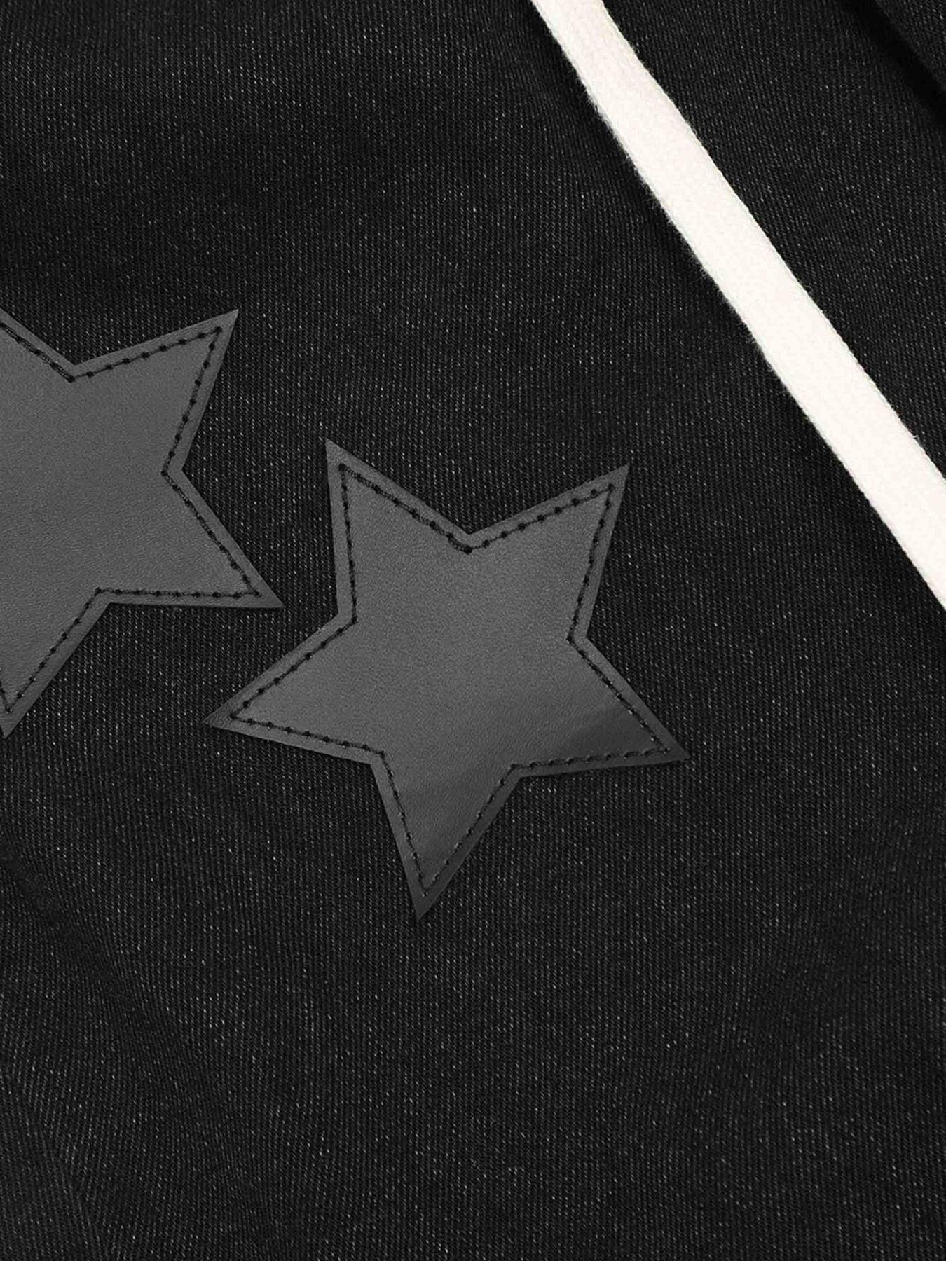 Concert Outfit Star Embroidered Elastic Waist Jeans Concert Outfit Star Embroidered Elastic Waist Jeans