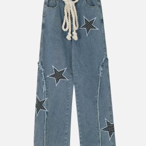 Concert Outfit Star Embroidery Jeans