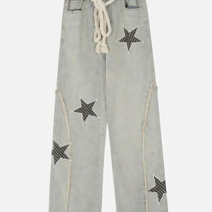 Concert Outfit Star Embroidery Jeans