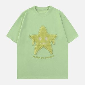 Concert Outfit Star Embroidery Tee