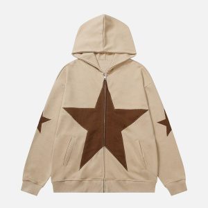 Concert Outfit Star Graphic Print Hoodie