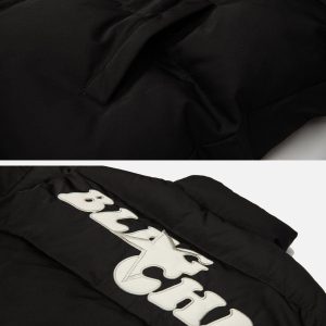 Concert Outfit Star Letter Embroidery Winter Coat