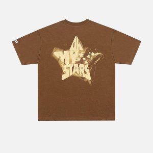 Concert Outfit Star Letter Print Tee