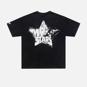 Concert Outfit Star Letter Print Tee