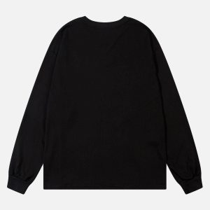 Concert Outfit Star Necklace Cross Graphic Long Sleeve T-Shirt