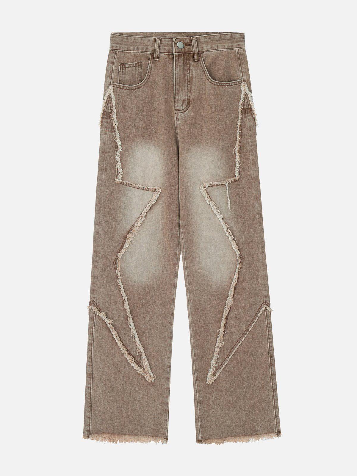 Concert Outfit Star Patchwork Jeans Concert Outfit Star Patchwork Jeans