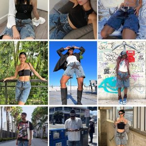 Concert Outfit Star Patchwork Jorts