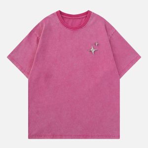 Concert Outfit Star Print Washed Tee