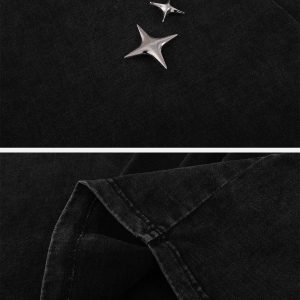 Concert Outfit Star Print Washed Tee