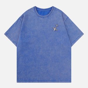 Concert Outfit Star Print Washed Tee