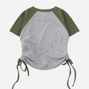 Concert Outfit Star Printing Drawstring Tee