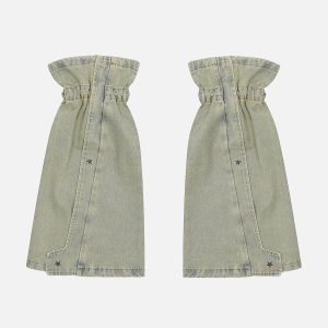 Concert Outfit Star Rivet Leg Sleeves Jorts