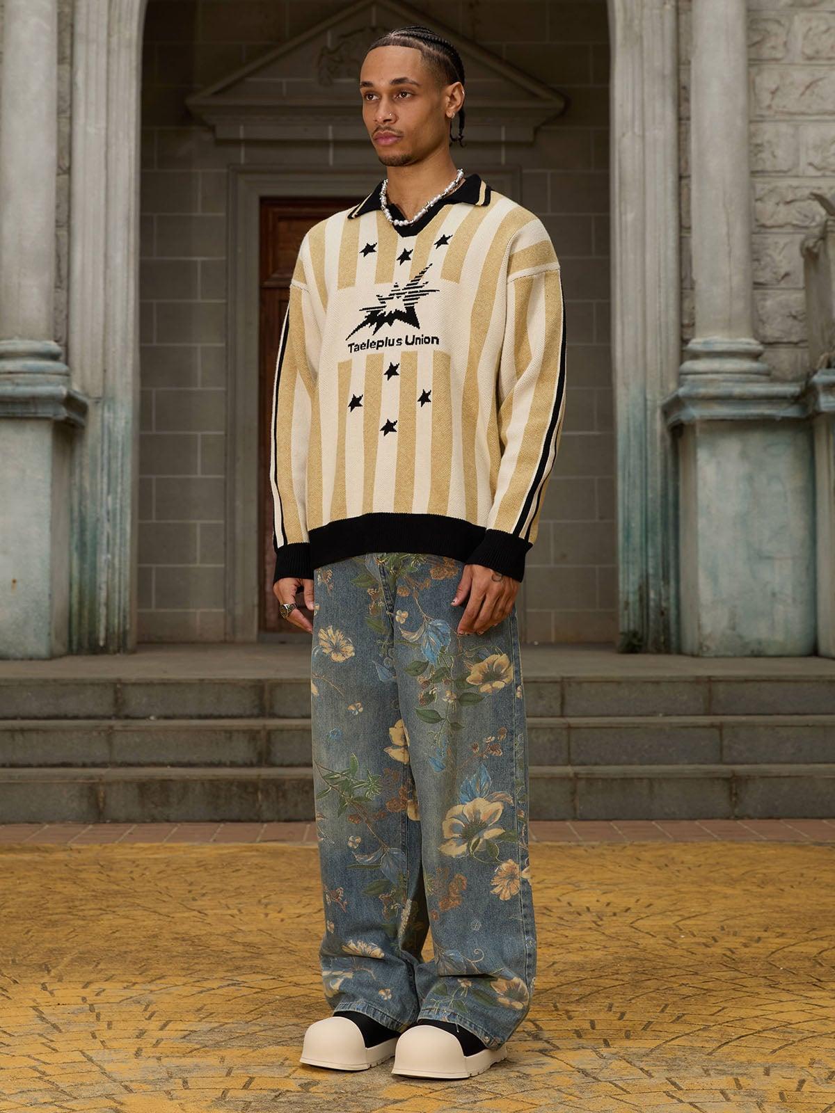 Concert Outfit Star Rugby Striped Sweater Concert Outfit Star Rugby Striped Sweater