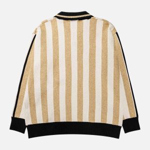 Concert Outfit Star Rugby Striped Sweater
