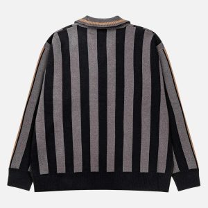 Concert Outfit Star Rugby Striped Sweater