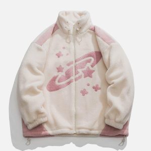 Concert Outfit Star Sky Sherpa Coat