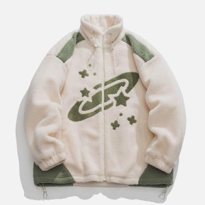 Concert Outfit Star Sky Sherpa Coat