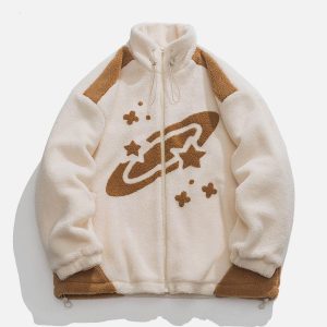 Concert Outfit Star Sky Sherpa Coat