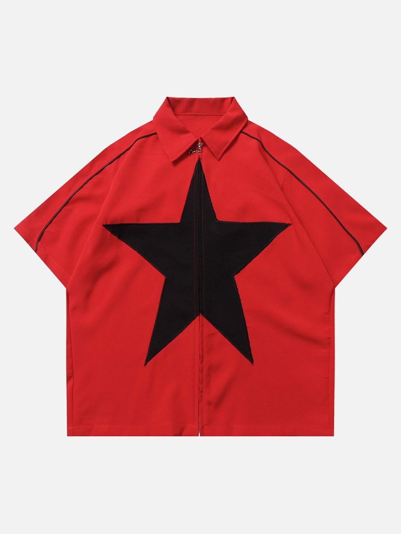 Concert Outfit Star Zipper Design Shirt Concert Outfit Star Zipper Design Shirt