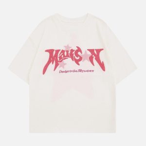 Concert Outfit Stars Flocked Graphic Tee